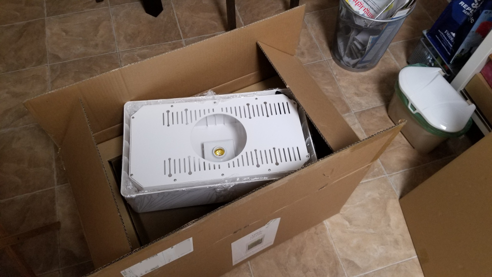 Unpacking the top of the Niwa unit.