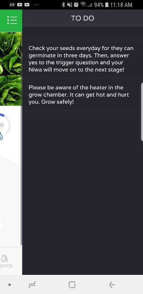 A screenshot of the Niwa app's To-Do List.
